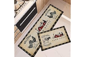 Farmhouse Kitchen Rugs and Mats Non Skid Country Living Room Decor