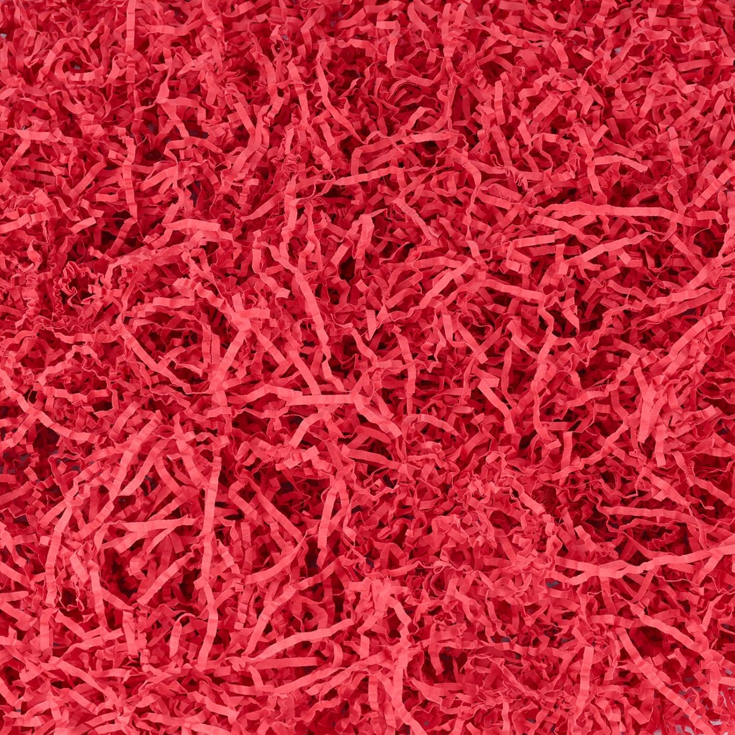 VGOODALL 2LB Red Crinkle Paper Filler, Red Shredded Confetti Paper for Gift Basket Filling Christmas Anniversary Wedding Box Stuffing Supplies