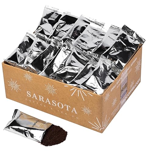Sarasota - Paquetes de café molido Paquetes de café a granel de tostado medio con sabor gourmet Especias de calabaza Bolsas individuales