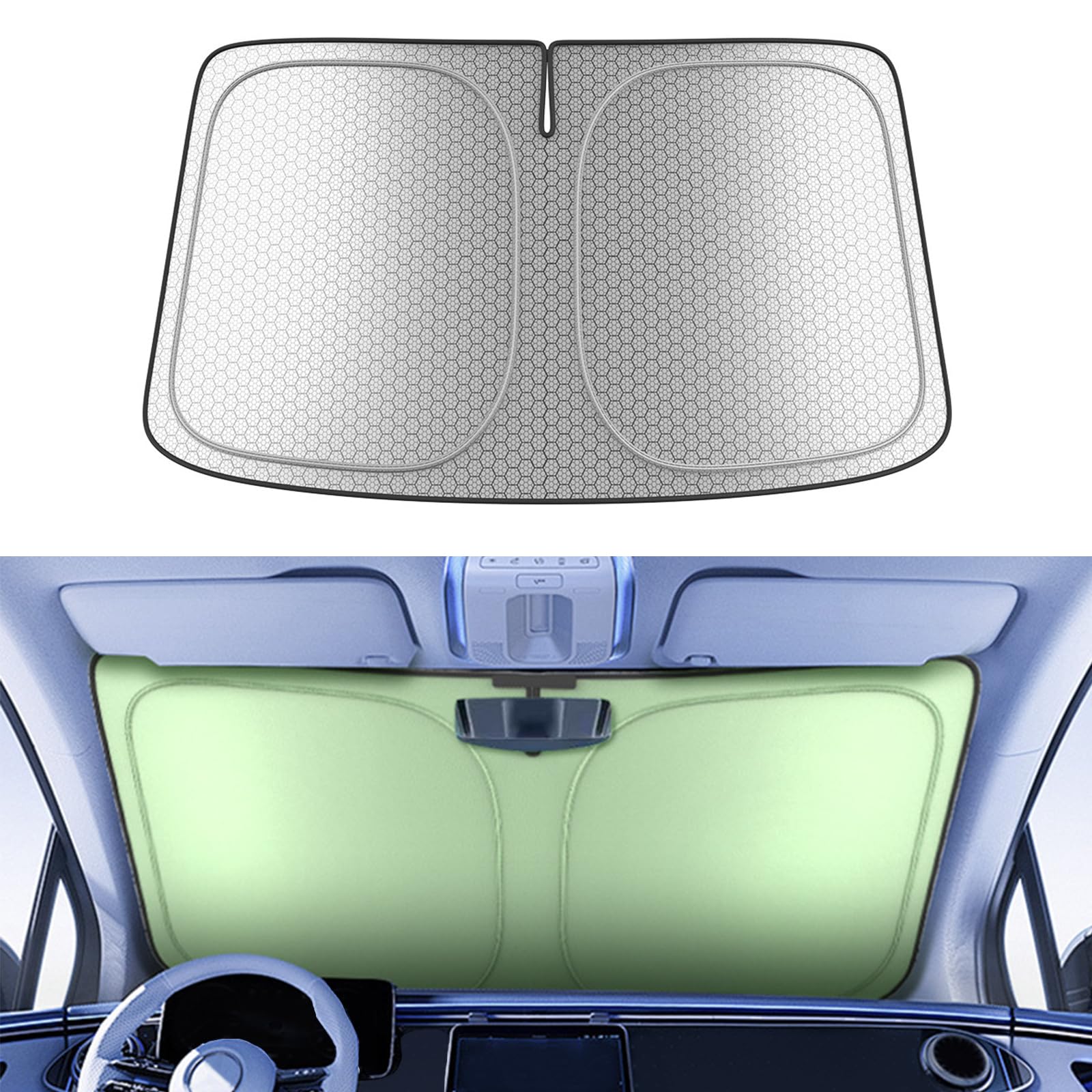 YZQSWCX Car Front Window Sunshades for Audi A6 C7/A6 C7 Avant/C8/C8 Avant/A7 Sportback 1995-2023 2024 2025, Portable Colorful Windshield Blocks UV Rays Heat Insulation Accessories