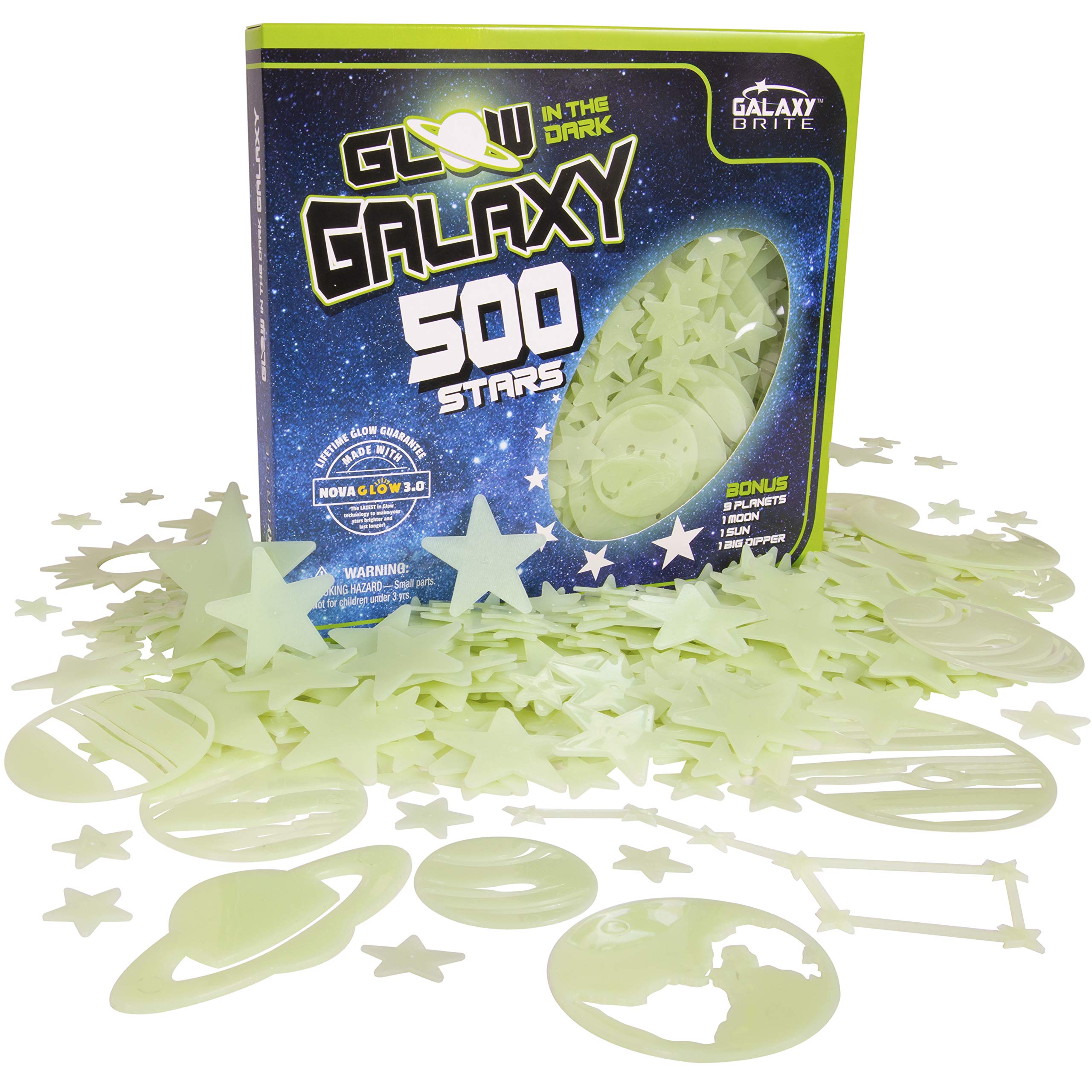Glow in The Dark Stars for Ceiling, 500Count, Largest Ceiling Glow Stars Assortment; Includes