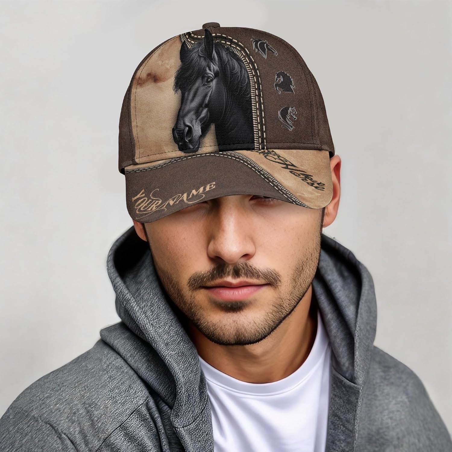 Personalized Baseball Cap, 3D Printed Ball Caps for Teen Boys, Unisex Ball Caps, Fitted Hats for Men