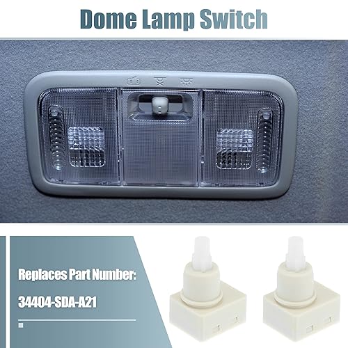 Miniatura 3 de X AUTOHAUX 2 unids interruptor de lámpara domo 34404-SDA-A21 34404-SDA-A22D3 924-798 techo mapa luz arriba luces para Honda CR-V Odyssey Accord