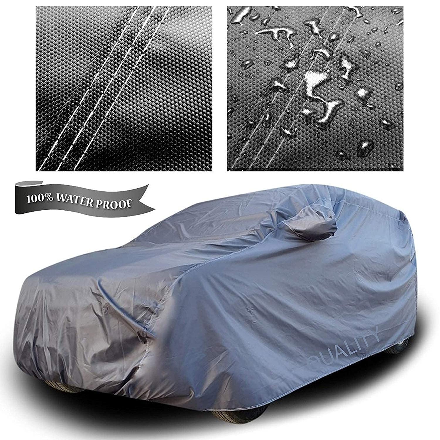 COVER CRAFT® (4X4) Waterproof Car Body Cover for MG ZS BS6 |2020-2021|Fine Quality Fabric| UV Proof| Rain Proof| Anti Dirt & Dust Car Body Cover - Fit for All Varients - Grey