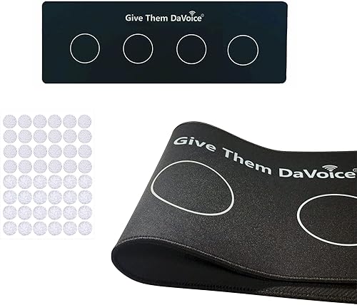 DaVoice Alfombrilla de botón para perro (para 4 botones) con puntos de gancho y bucle autoadhesivos, para botones de comunicación de perro, botones