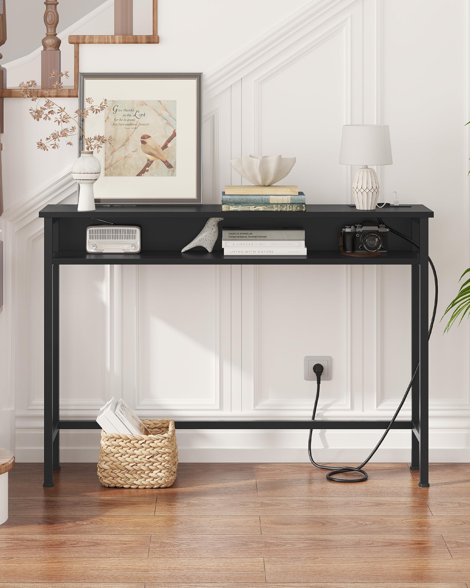 Tavolo Consolle Regolabile YMYNY 101x25x80.5 Cm - Struttura In Acciaio, Piano Ajustable | Stile Vintage Marrone - Foto 3