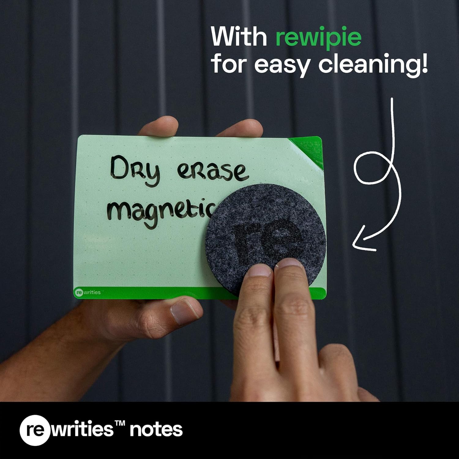 Rewrities Notes 24 Black Dry Erase Cards 10 x 10 cm
