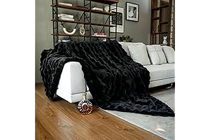 Ultra Plush Black Throw Blanket