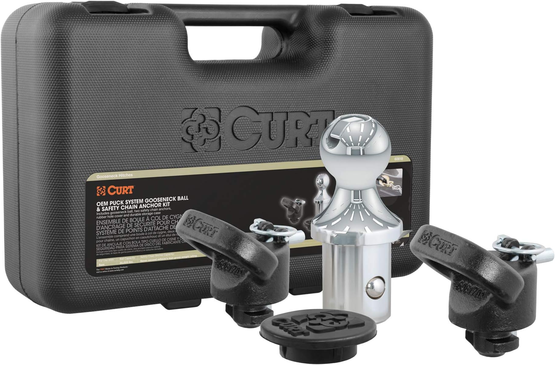 CURT 60618 OEM Puck System Gooseneck Hitch Kit, 30K, 25/16