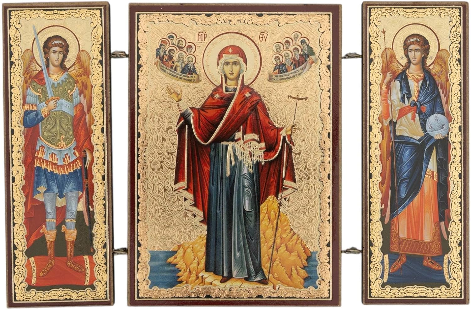 Ícone bizantino de madeira