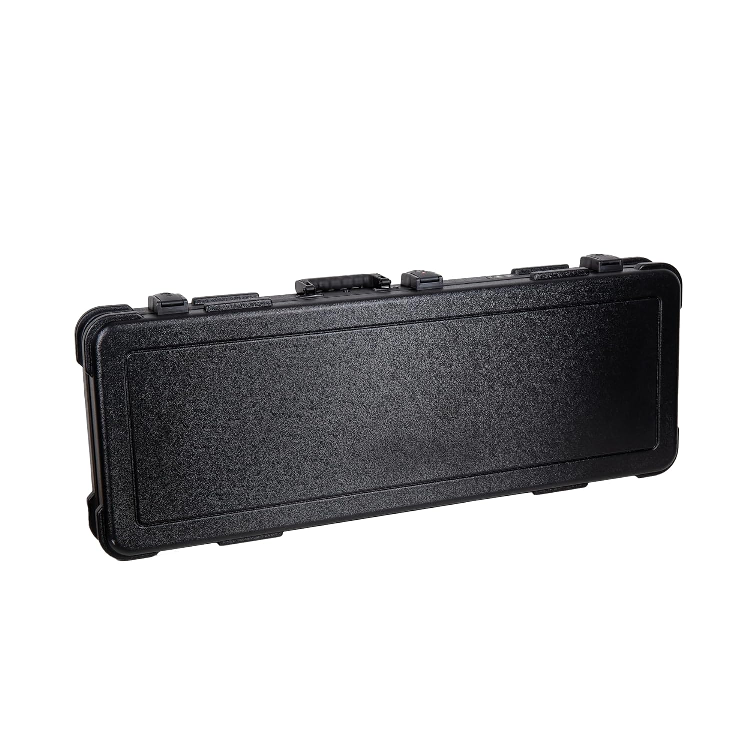 Crossrock ABS Electric Guitar Flight Case for Stratocaster & Telecaster | Black Matte Finish, Burgundy Velvet Interior, TSA Lock – Premium Molded Series
