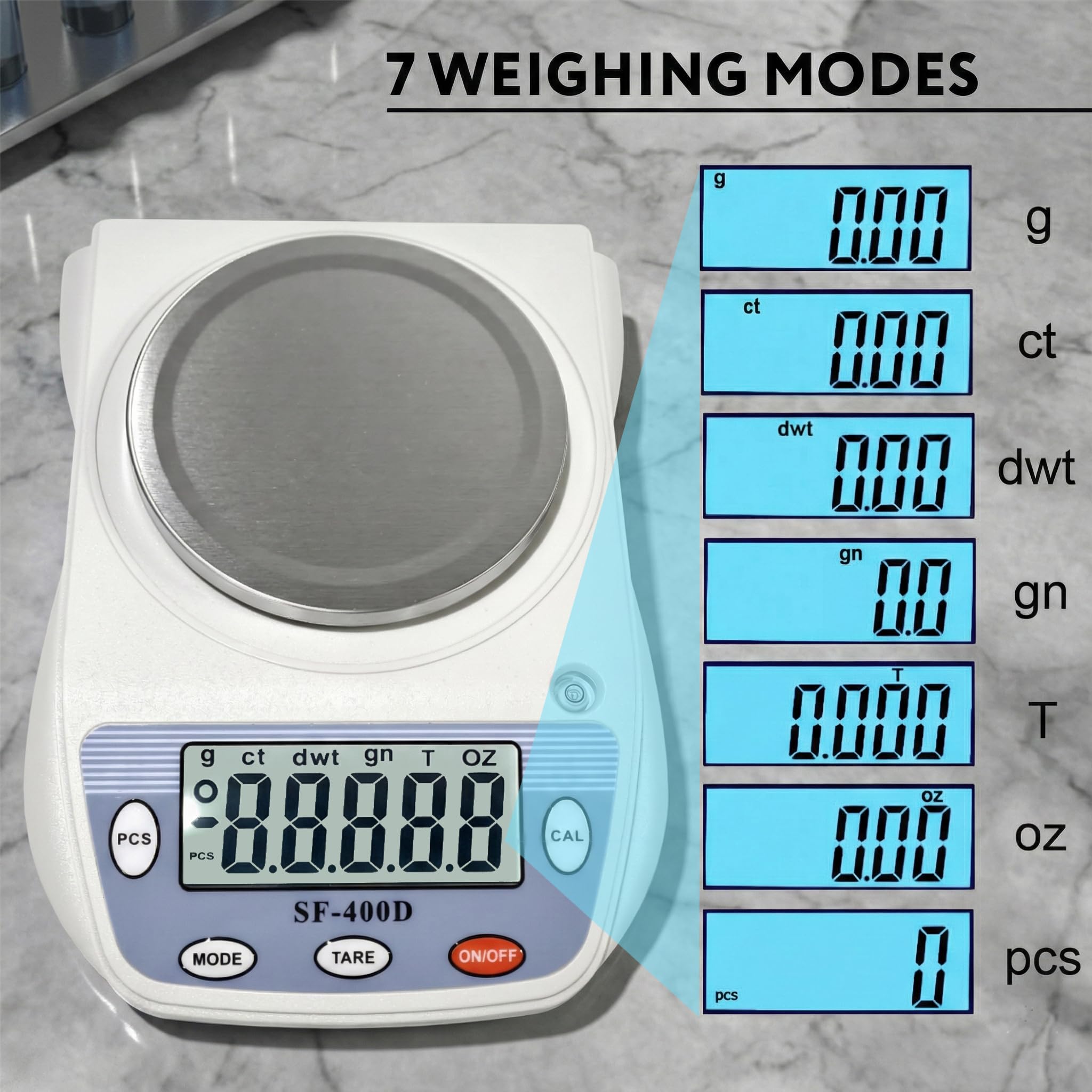 Balanza de Precisión 0,01g/600g Báscula Digital para Joyería y Laboratorio