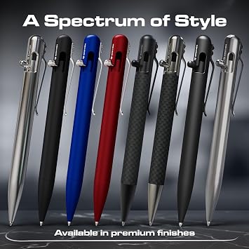 BASTION Bolt Action Pen, Aluminum Black, Premium Metal Writing Pen, EDC