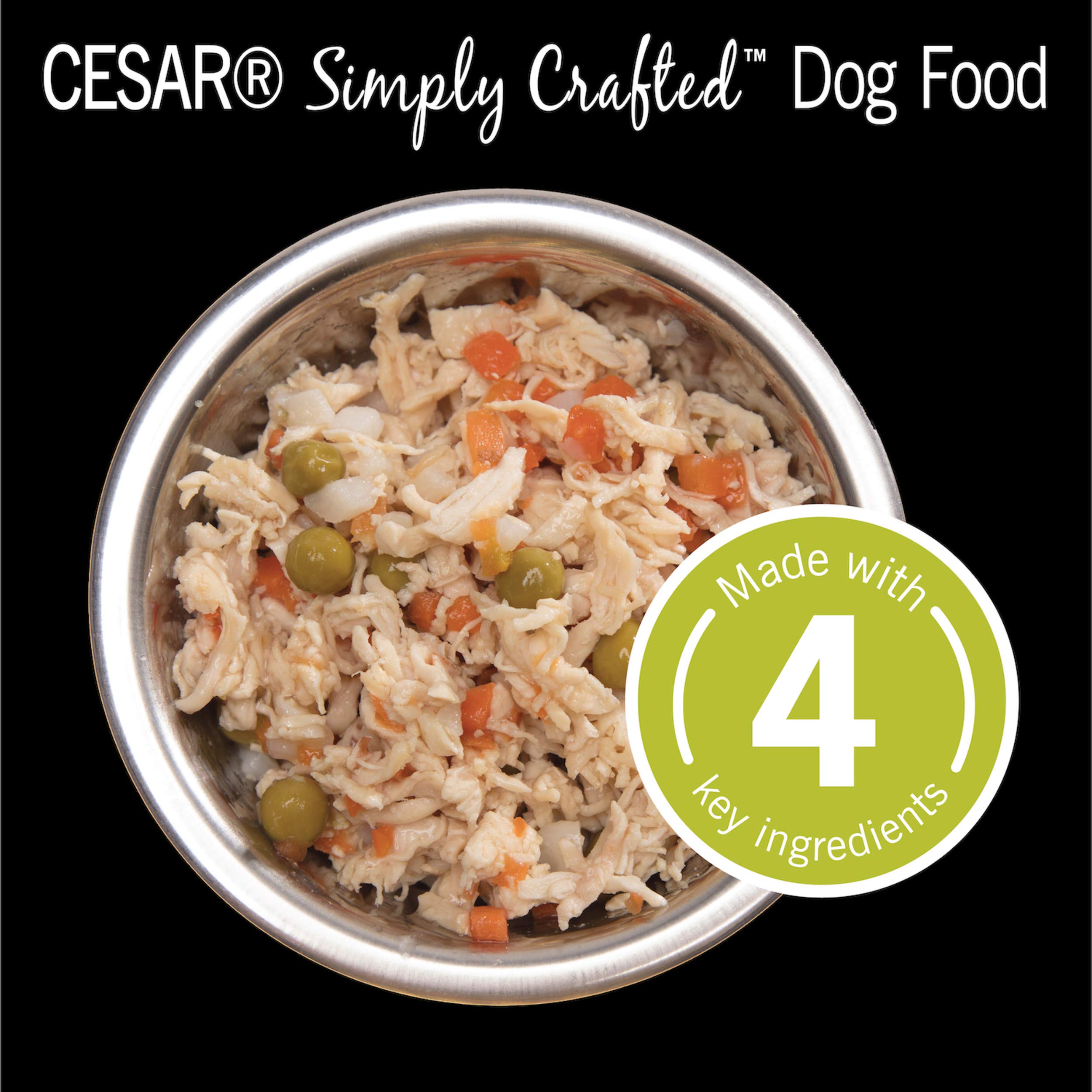 Cesar Simply Crafted Meal Topper Wet Dog Food, Pack of 10 Buy Online