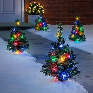 CHRISTOW Christmas Tree Path Lights, LED Outdoor Garden Path