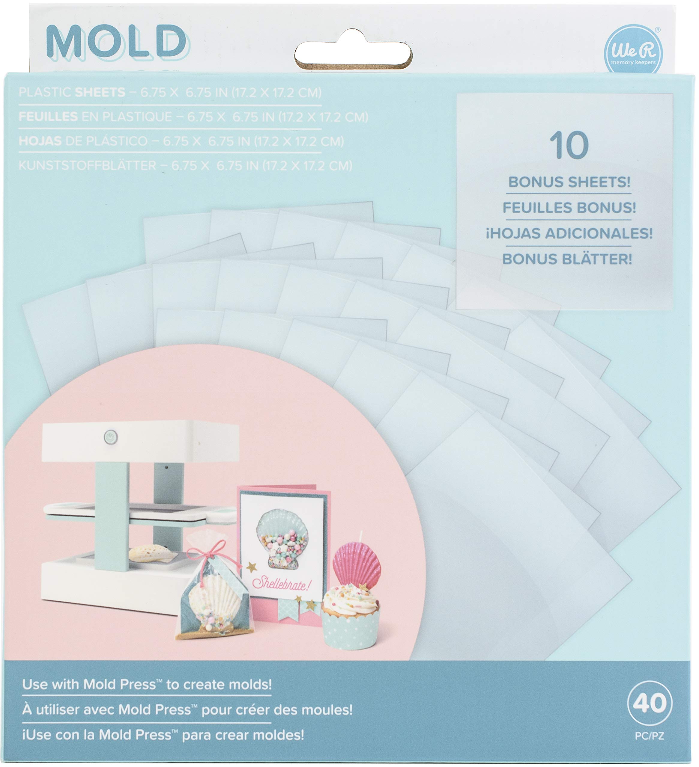 We R Memory Keepers We R Mold press hojas de plástico transparente 40pc, talla única