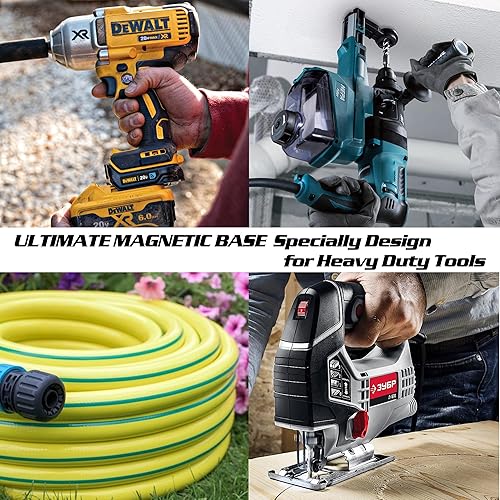 Miniatura 10 de ULIBERMAGNET Ganchos magnéticos, ganchos de taladro inalámbricos resistentes, organizador de herramientas eléctricas, mango grande con ganchos para