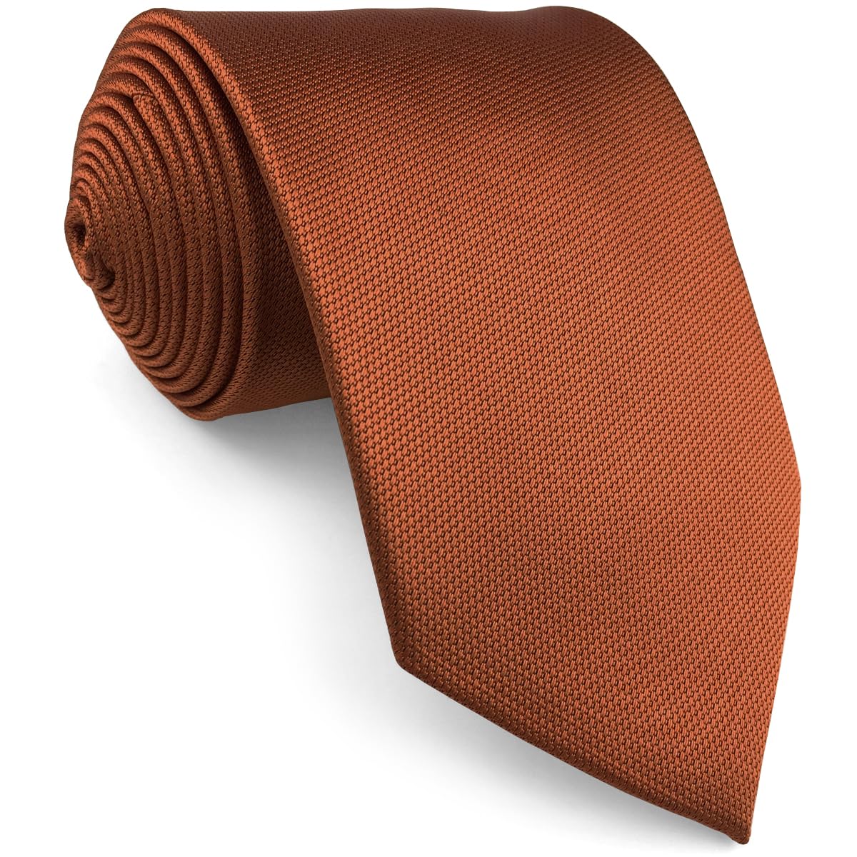 shlax&wing Boda Hombre Seda Corbatas Para Naranja Color Sólido Extra largo flaca