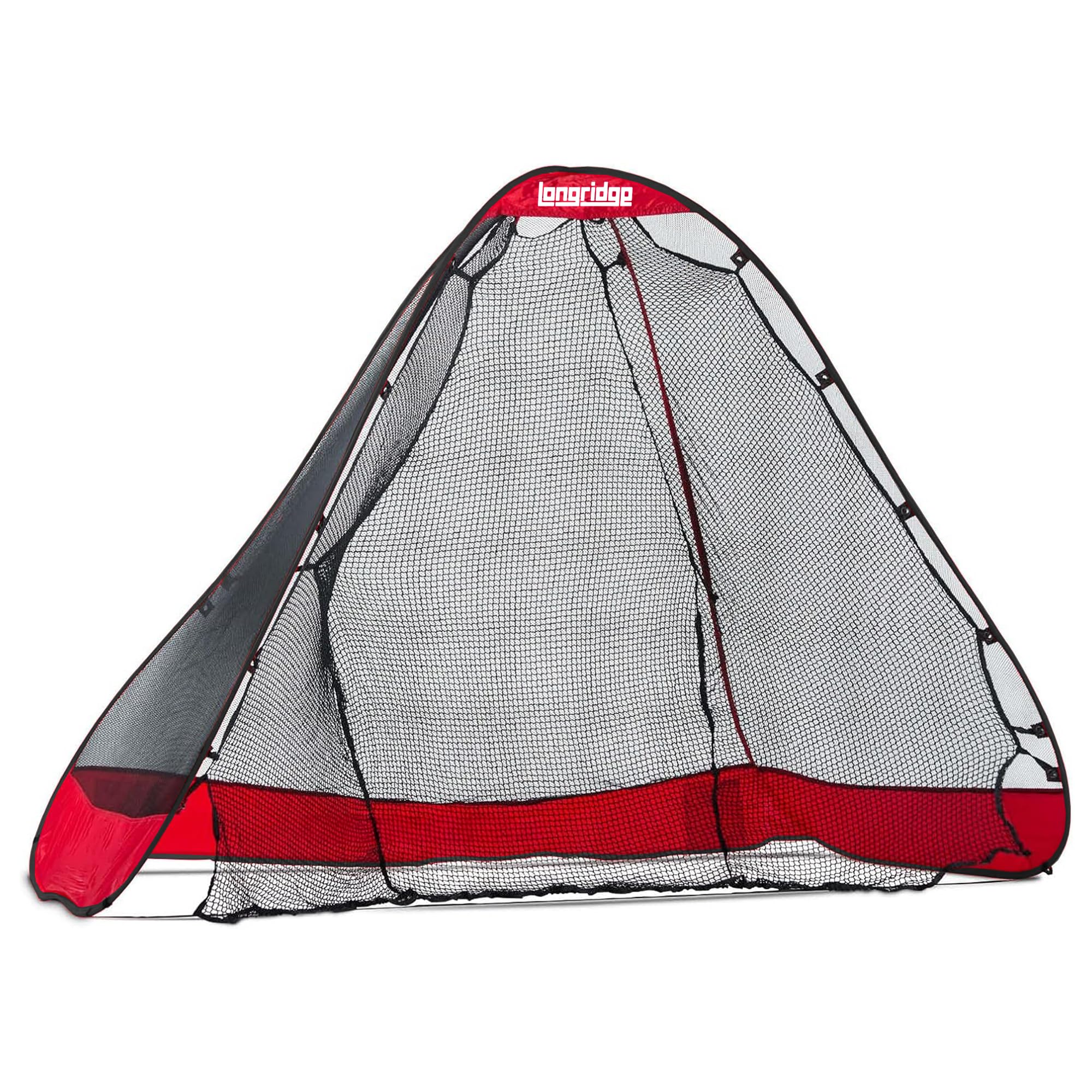 Longridge Pop Up Return Golfnetz, Schwarz/Rot