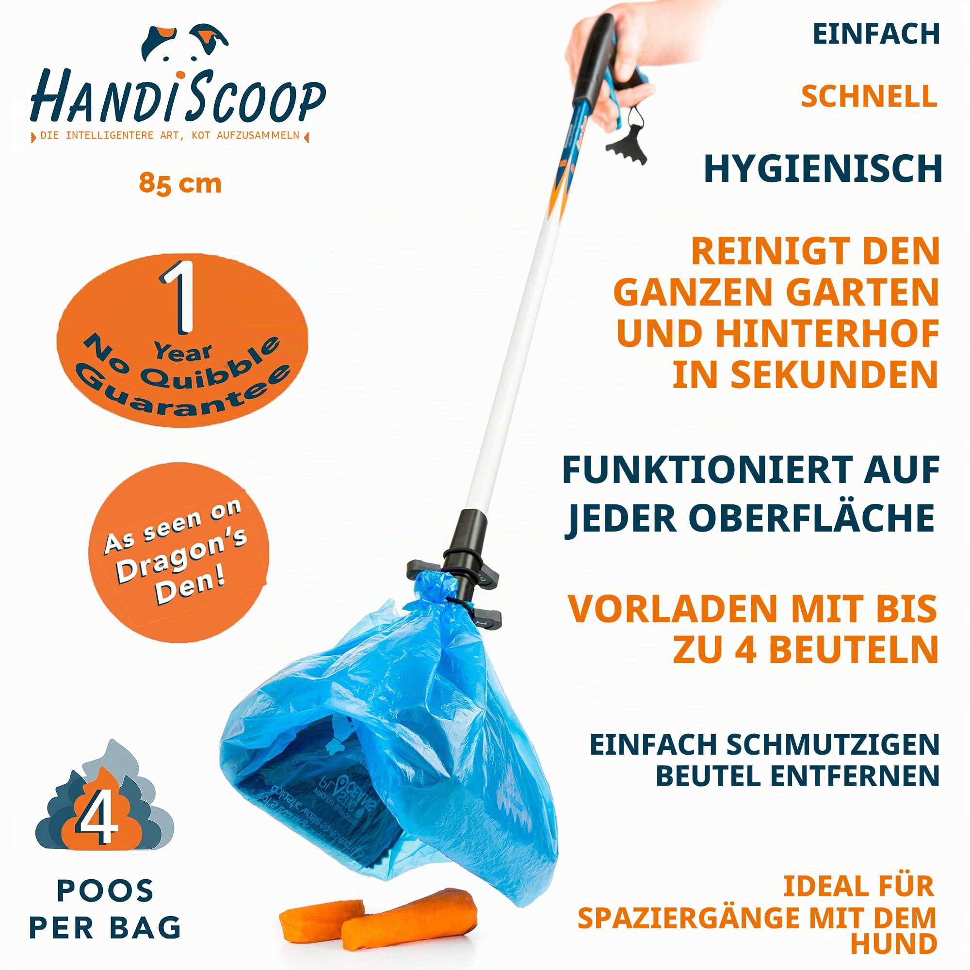 LP4020 Easy Reach Hundekotentferner, 85 cm