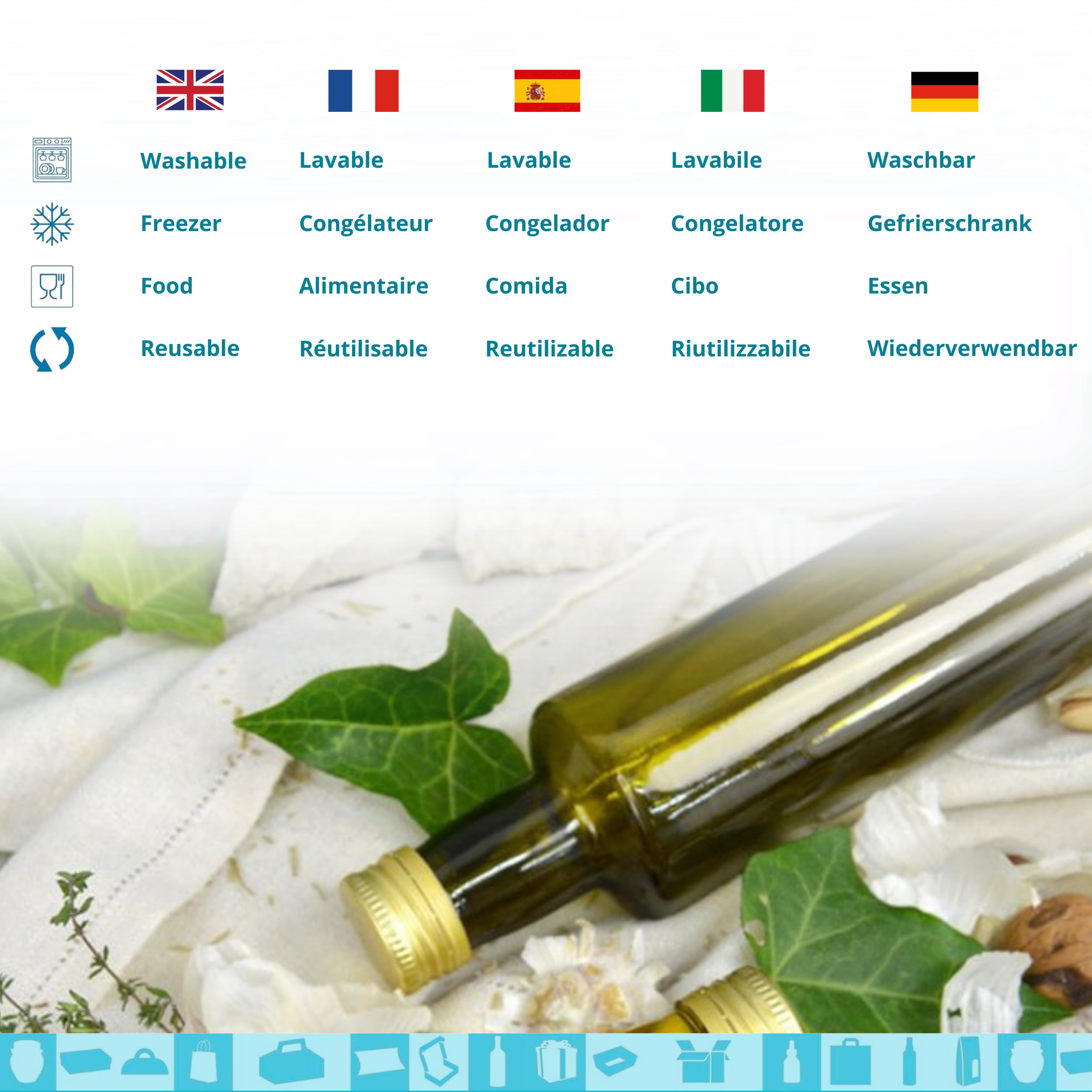 Espirito Rebelde 20 botellas de vidrio oscuro, 500 ml, con tapa de rosca negra | Protección UV | ideal para aceite de oliva, vinagre | Botella de aceite