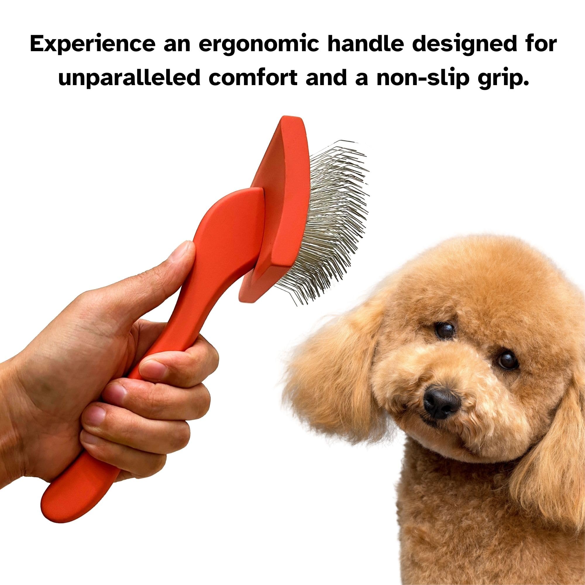 Amazon.co.jp: 犬用スリッカーブラシ、犬用ロングピンブラシ