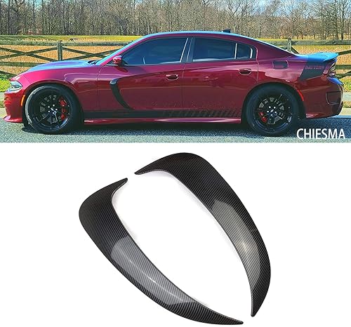 CHIESMA, Guardabarros laterales para puerta delantera, rejillas de ventilación para Dodge Charger 2015-2022 ABS 2 piezas Fender Trim