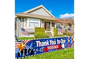 Veterans Day Decorations Graden Banner, Large 9.8 * 1.6ft Veterans Day Banner...