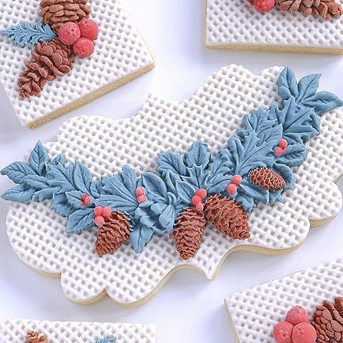 Miniatura 3 de Moldes de fondant de cono de pino de Navidad, hojas de chocolate y dulces, decoración de pasteles de silicona para galletas, mazapán, mousse,