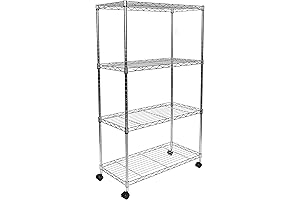 Seville Classics Storage Shelves with Wheels