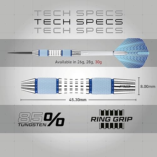 Miniatura 7 de RED DRAGON Ciervo 0.74oz, 0.85oz, 0.88oz, 0.92oz, 0.95oz, 0.99oz, 1.02oz o 1.06oz dardos de tungsteno con vuelos y tallos