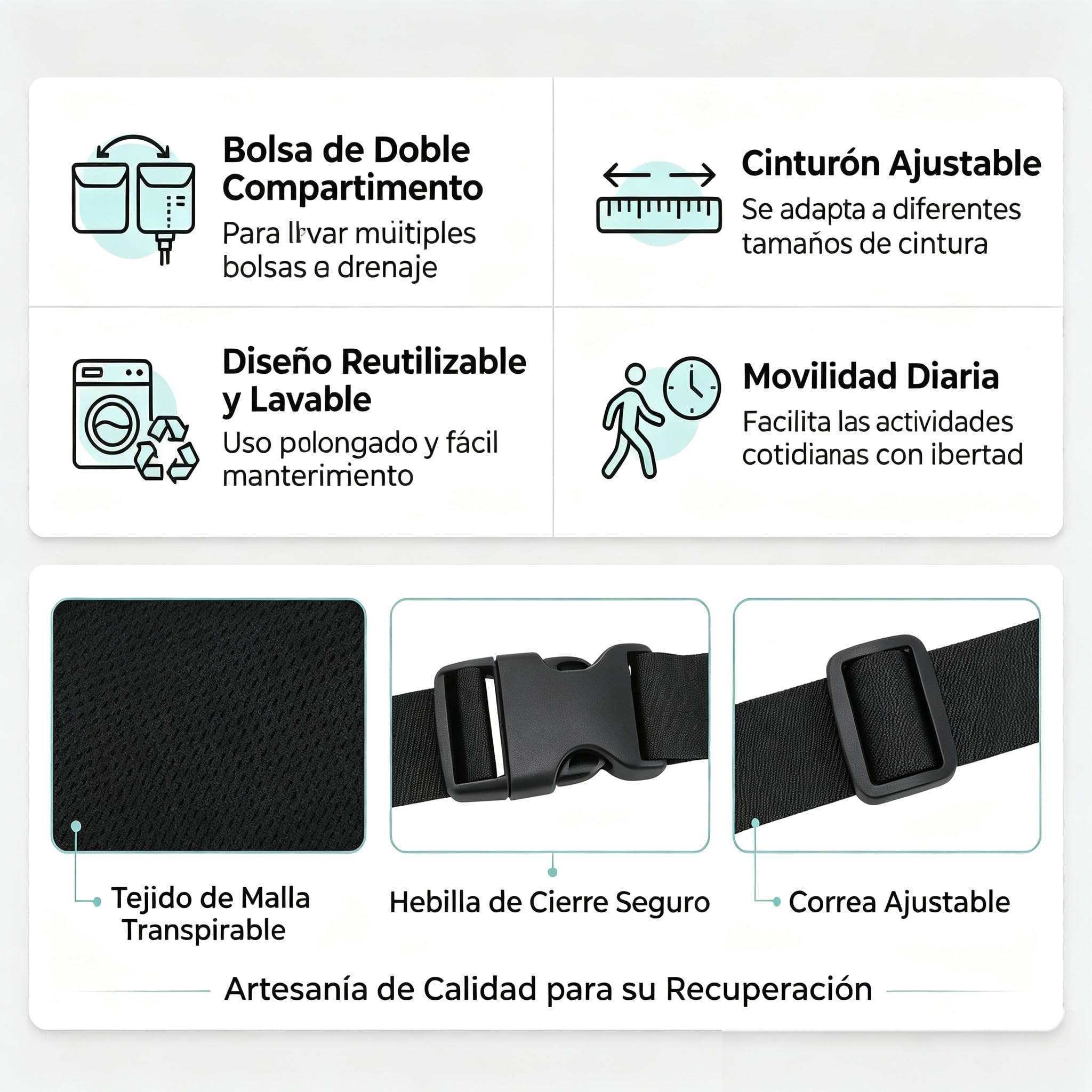 Support de Drainage de Mastectomie réglable Support de Drainage après abdominoplastie, Fournitures de récupération de Mastectomie, Sac De Drainage du Sein Fixation