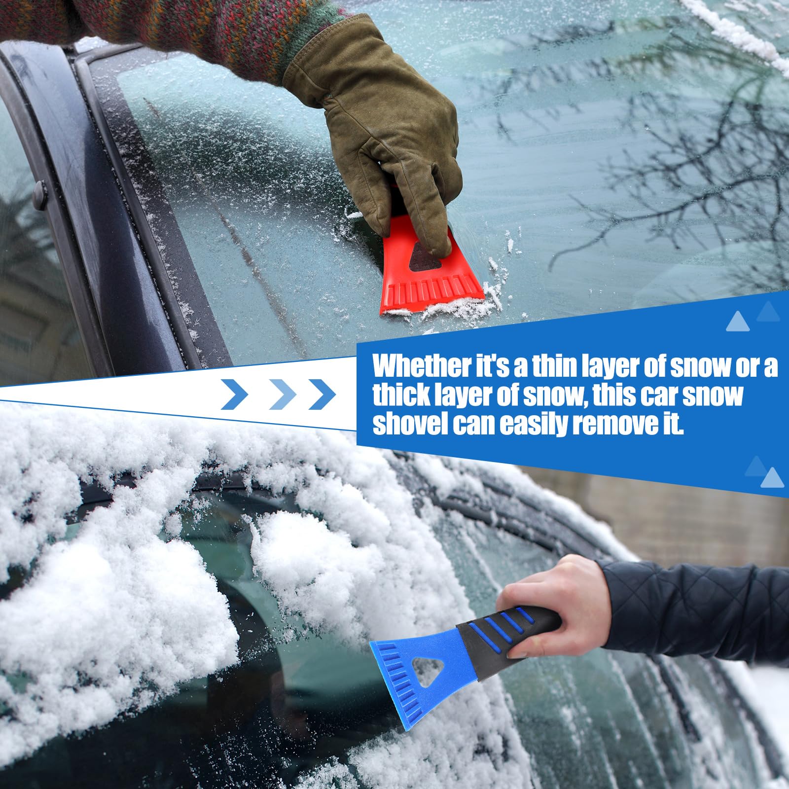 Frienda 24 raschietti per ghiaccio in plastica, accessori invernali per auto per donne e uomini, per la rimozione del gelo, accessori per auto, raschietto per ghiaccio per parabrezza auto, sbrinatore,