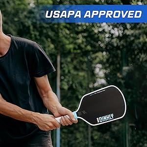 DINKLY Radial Pro Pickleball Paddle, T700 Raw Carbon Fiber Thermoformed with Foam Injected Walls, USAPA Approved Pickle Ball Racket, Engineered for Maximum Spin & Consistency