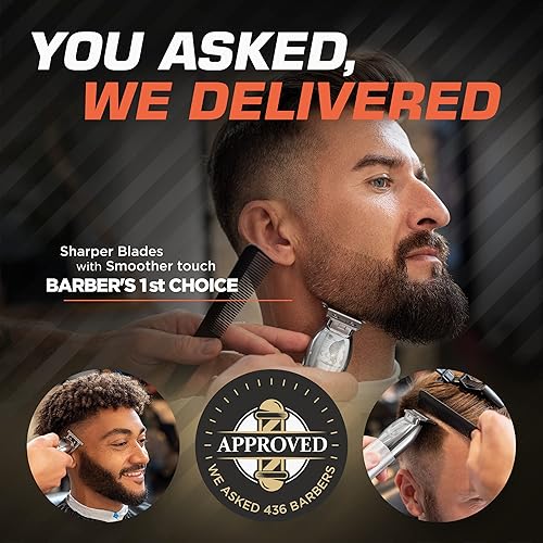 Miniatura 8 de Fagaci Cortadora de pelo para hombre, Turbo Power con corte preciso, cuchillas ajustadas de cero huecos para cortes limpios y finos