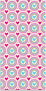 Panorama Agatha Ruiz de la Prada Tappeto Vinile Idraulico Blu Cuori retrò 60x110cm - Tappeto da Cucina Antiscivolo - Tappeto Moderno Salotto - Tappeto Lavabile Ignifugo - Tappeto Grande - Tappeto PVC