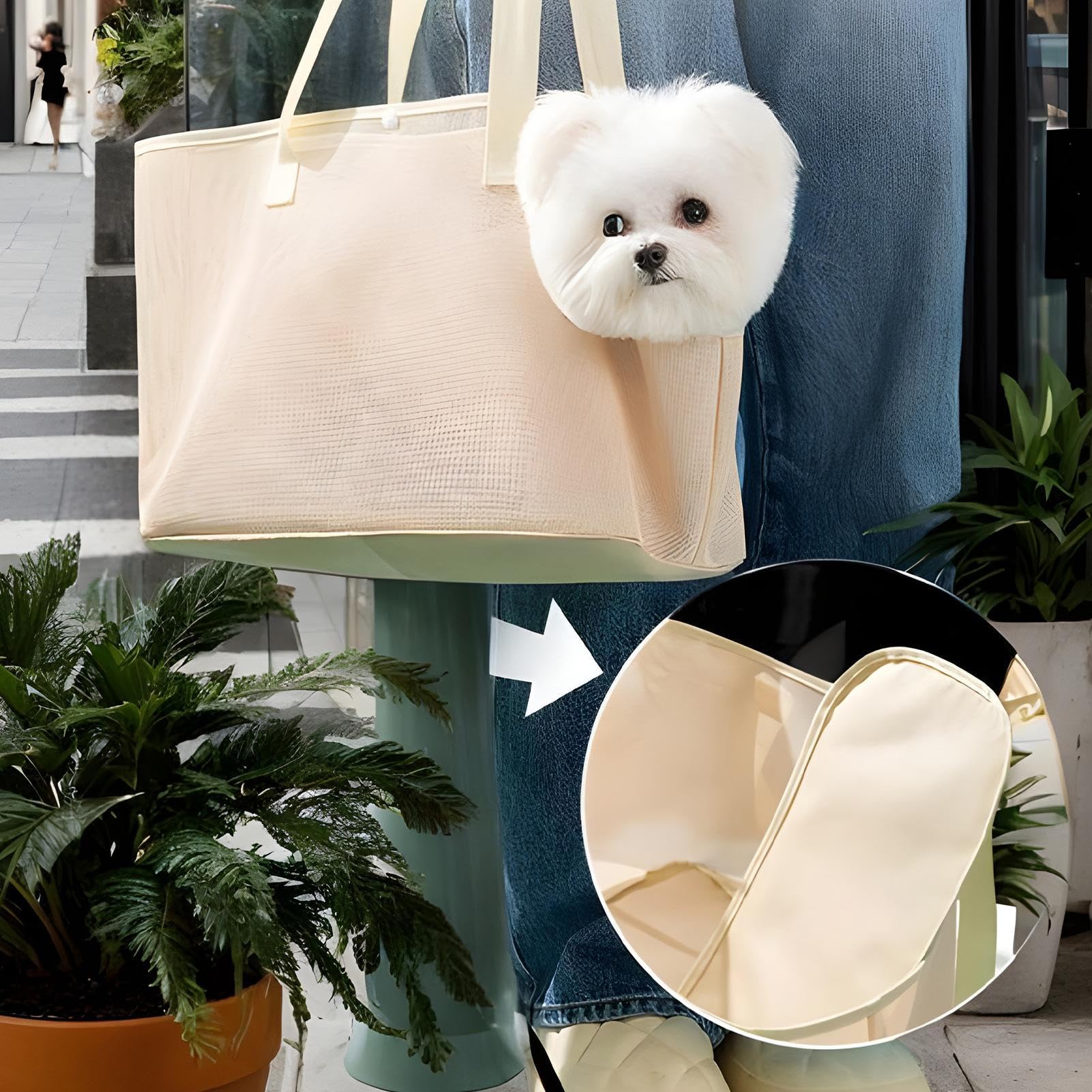 Cat Shoulder Carrier, Portable Small Dog Carry Bag, Transpirable Mesh Avoid Escaping Outing Tote Pack for Walking, Lightweight and Comfort Pet Carrier