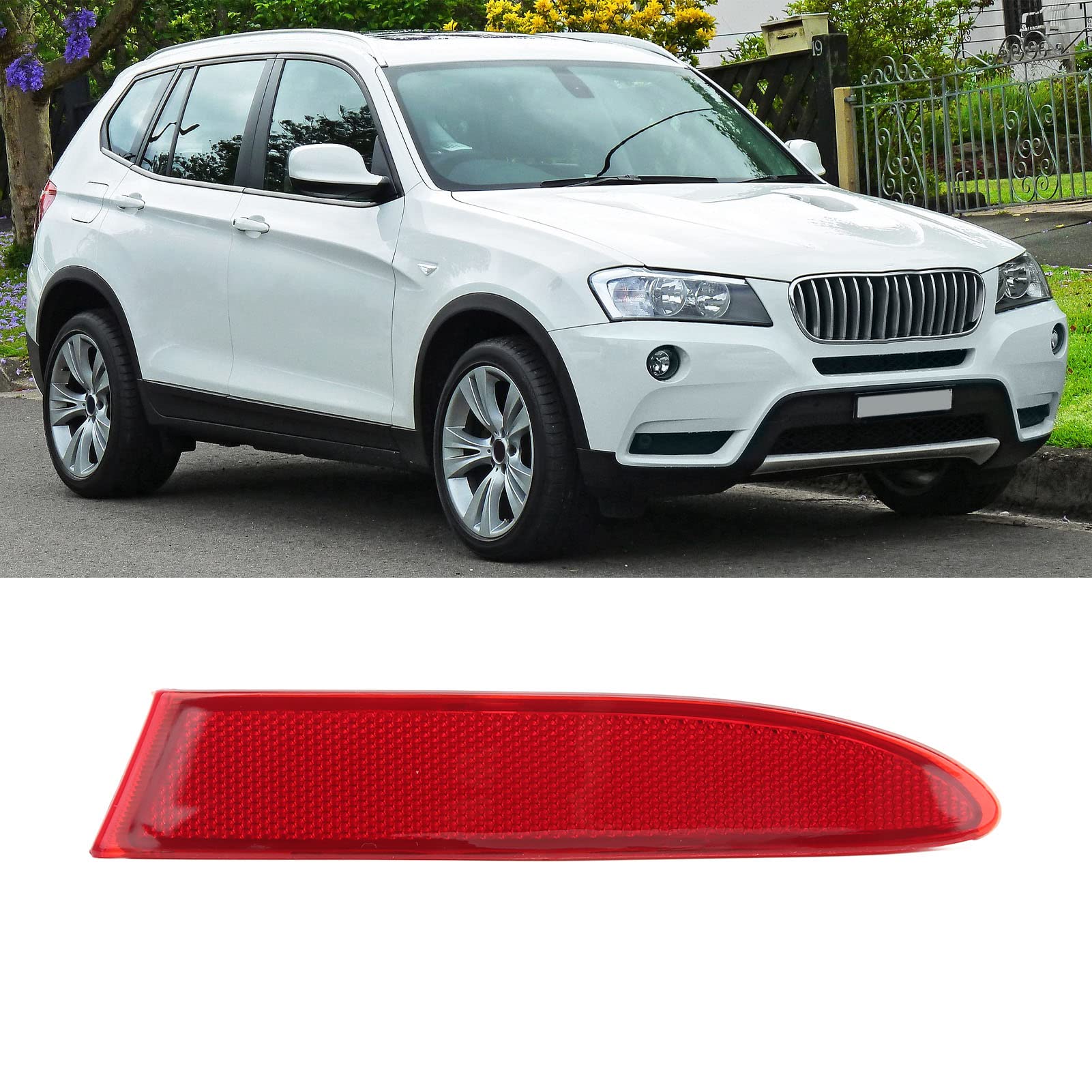 Réflecteur Pare-chocs Arrière BMW X3 F25 LCI 2015-2017 - Compatible 63257352209/10, Gauche/droite