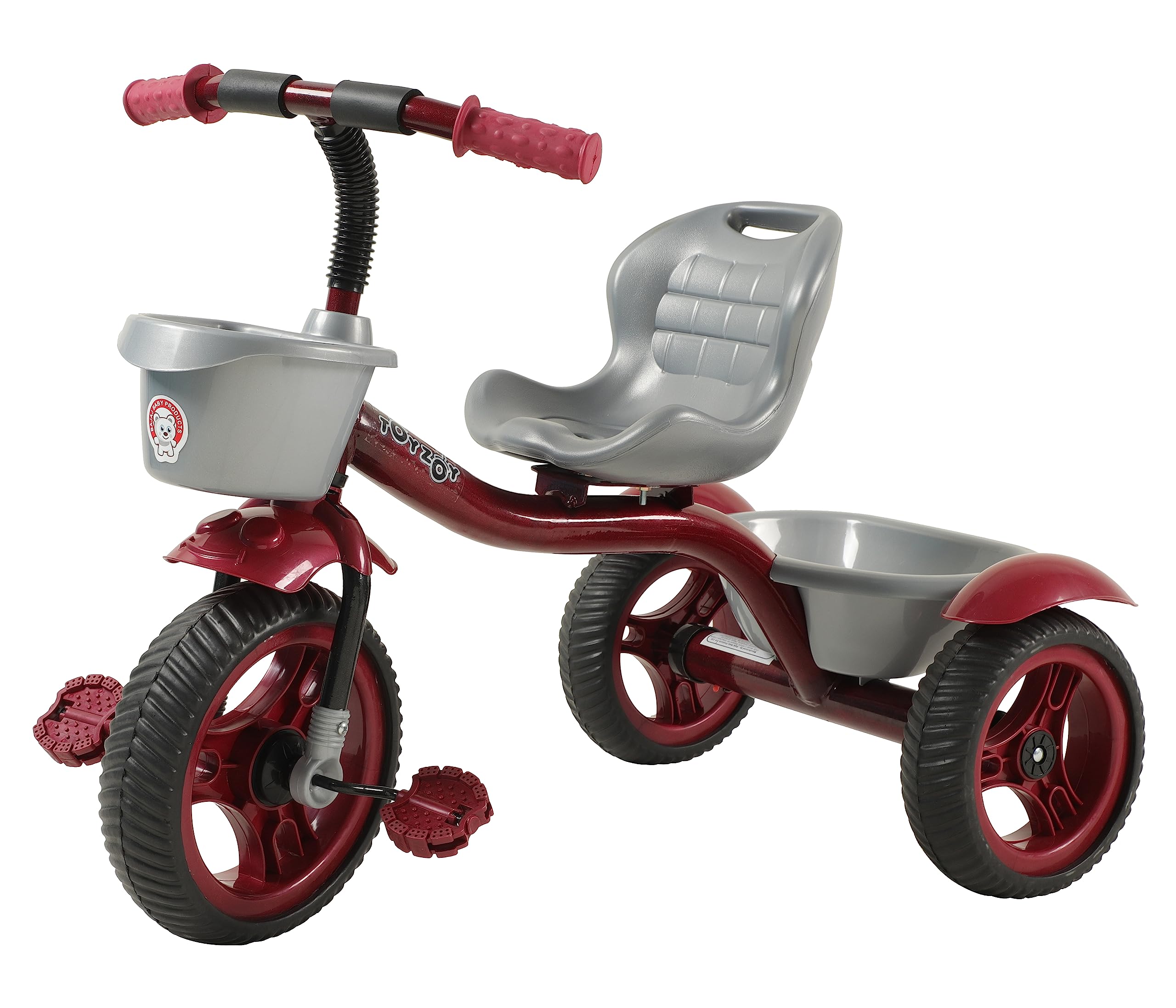Crazy Pro Baby Trike|Tricycle with Dual Storage Basket for Kids|Boys|Girls Age 2 to 5 Years Tricycle (red)-image-40