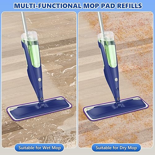 Miniatura 5 de TINA&TONY Almohadilla de limpieza de microfibra para trapeador Bona, almohadillas de repuesto para trapeador, almohadillas de limpieza en húmedo
