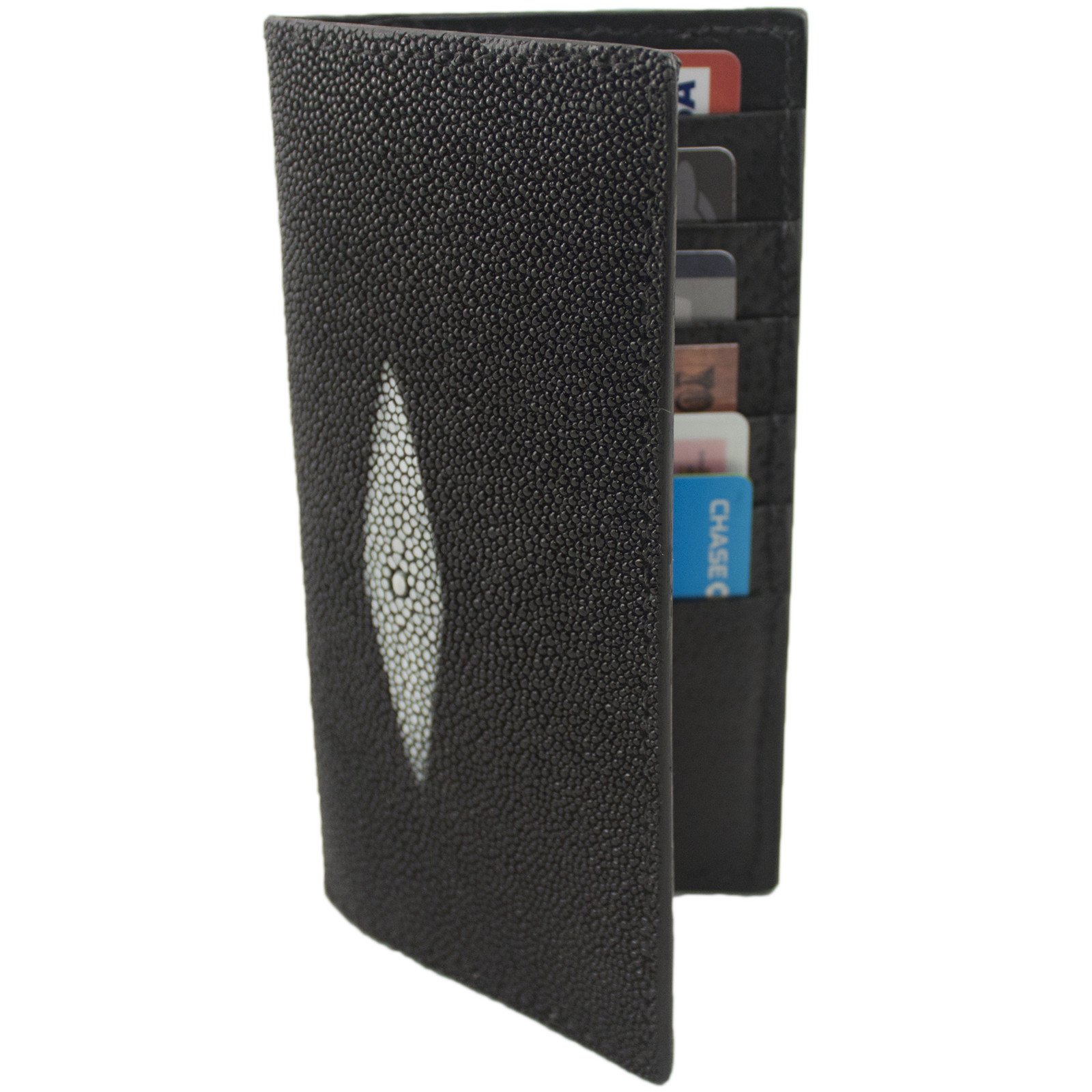 Yoder Leather Company Stingray Checkbook Wallet (Black)