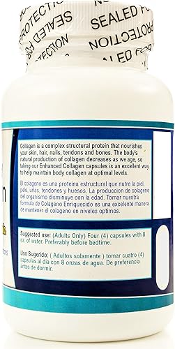 Miniatura 5 de Colageno Hidrolizado en capsulas. Set de 2 frascos. Enriquecido con aminoacidos. para la piel, articulaciones y huesos. 120 cápsulas CADA