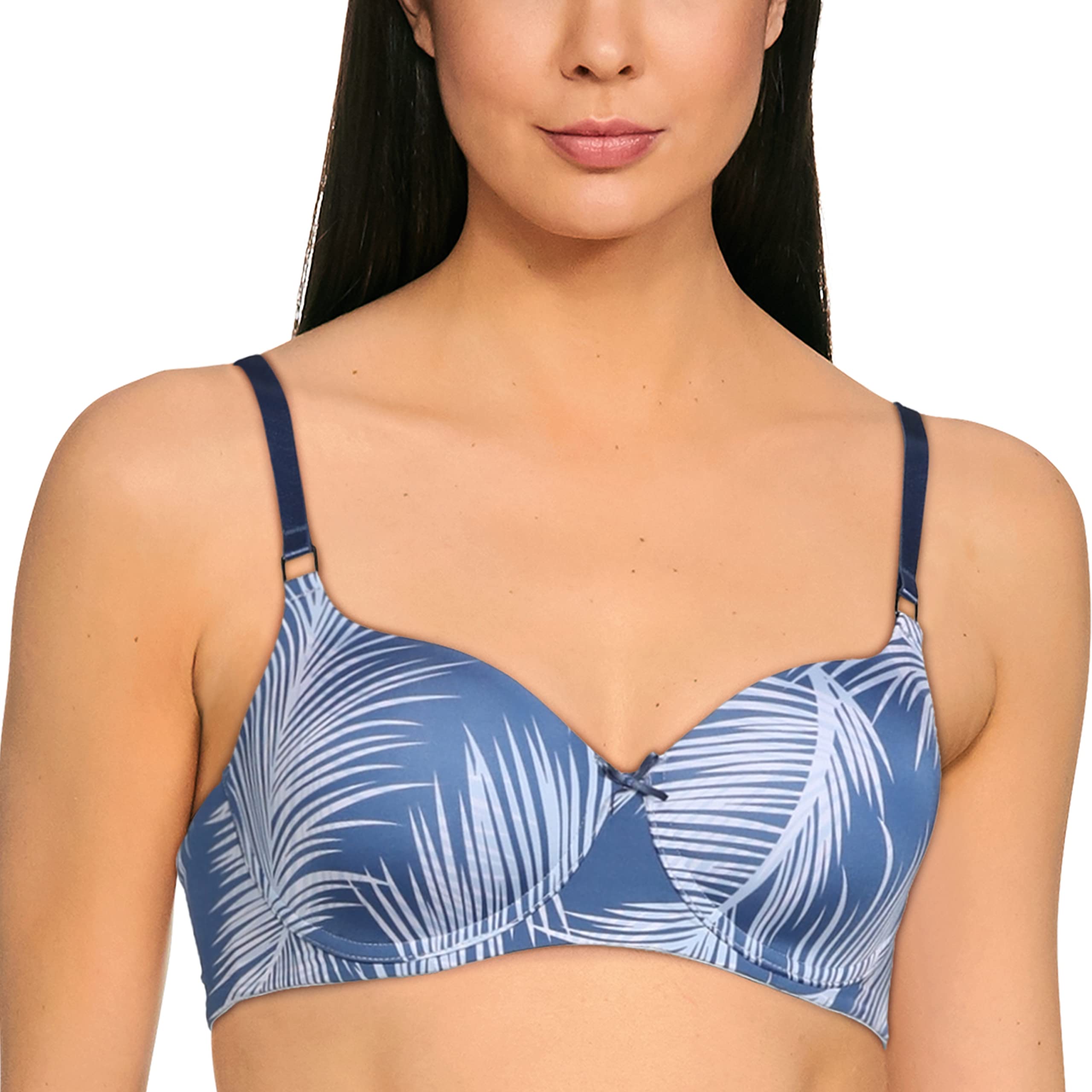 Triumph International Women's Padded | Wire Free | 110I579 Palm 32C Blue T-Shirt Bra | Pack of 1
