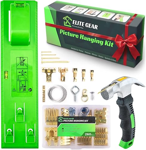 Kit para colgar cuadros, ganchos para fotos, 260 piezas de accesorios para colgar fotos, accesorios para colgar cuadros, accesorios para colgar