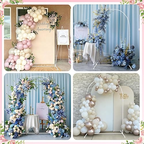 Miniatura 8 de Soporte de arco de globos, soporte de columna de globos para arco de globos con base, bolsas de agua, soporte de arco de globos para boda,
