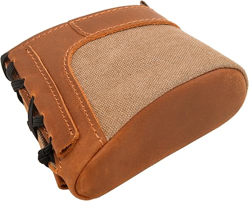 Miniatura 8 de Tas Trost Extensión de culata de pistola de rifle, cuero retro y lona sin cordones en la almohadilla de retroceso, protector de glúteos para