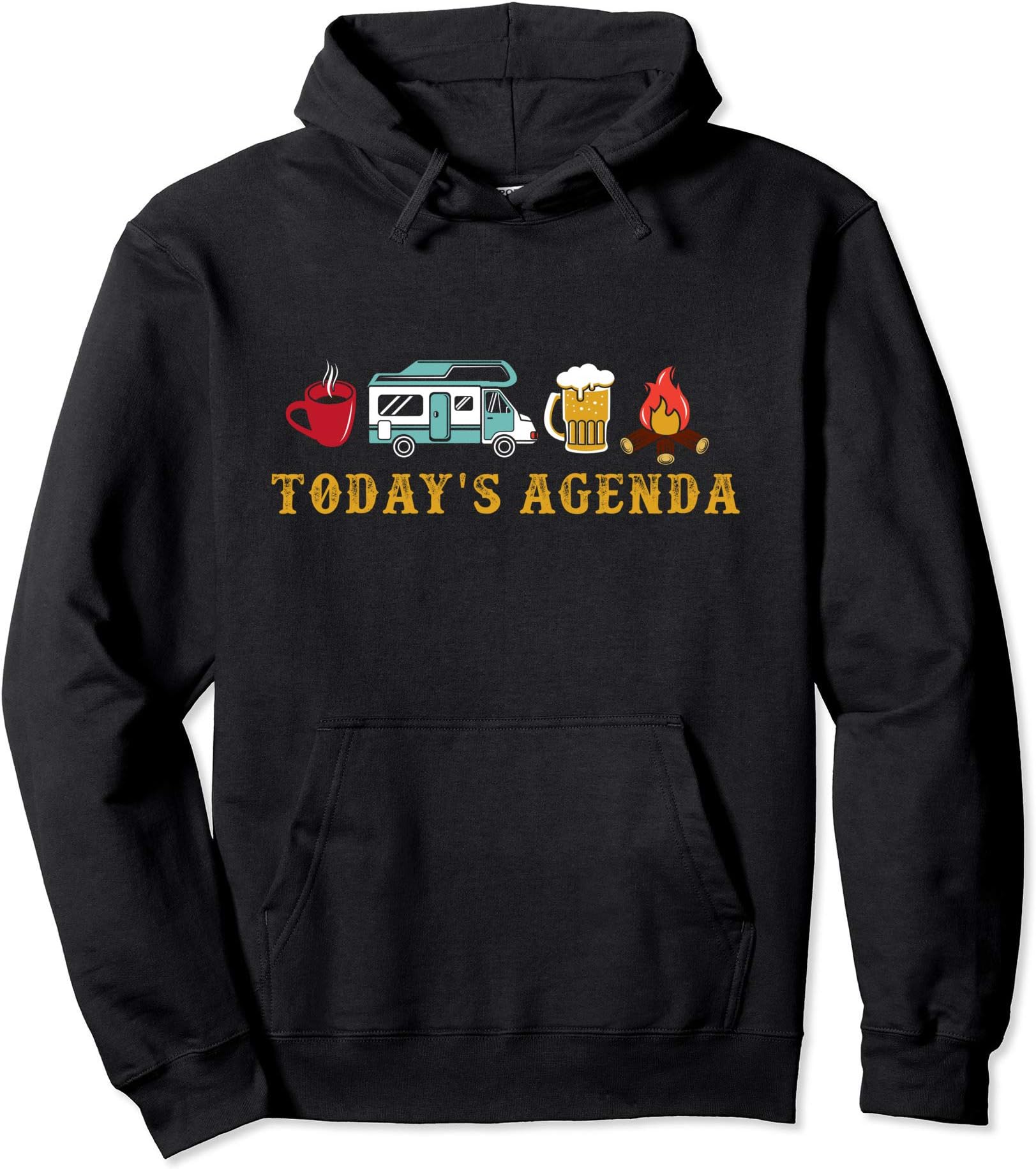 RV Camping Lover Agenda Pullover Hoodie