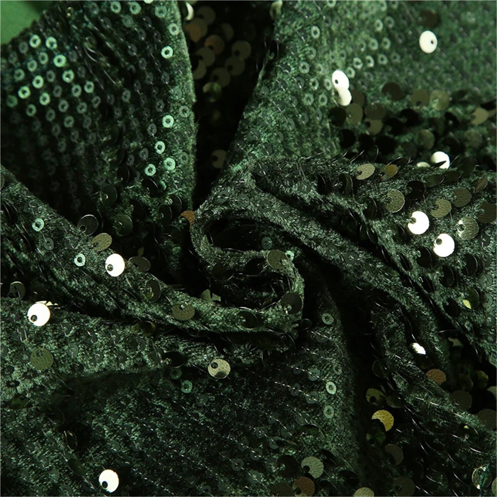 Top con Paillettes Top Corto Attillato Senza Maniche con Lacci e Paillettes for Feste estive da Donna, Stile retrò, Verde