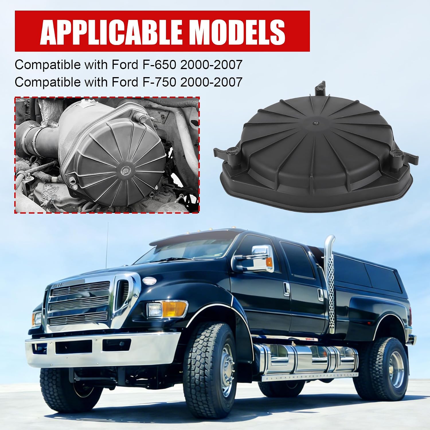 BUSID YC3Z9661BA Air Filter Cover Lid Latch Top Lever Compatible with Ford F650 F750 2000-2007 Replaces YC3Z-9661-BA