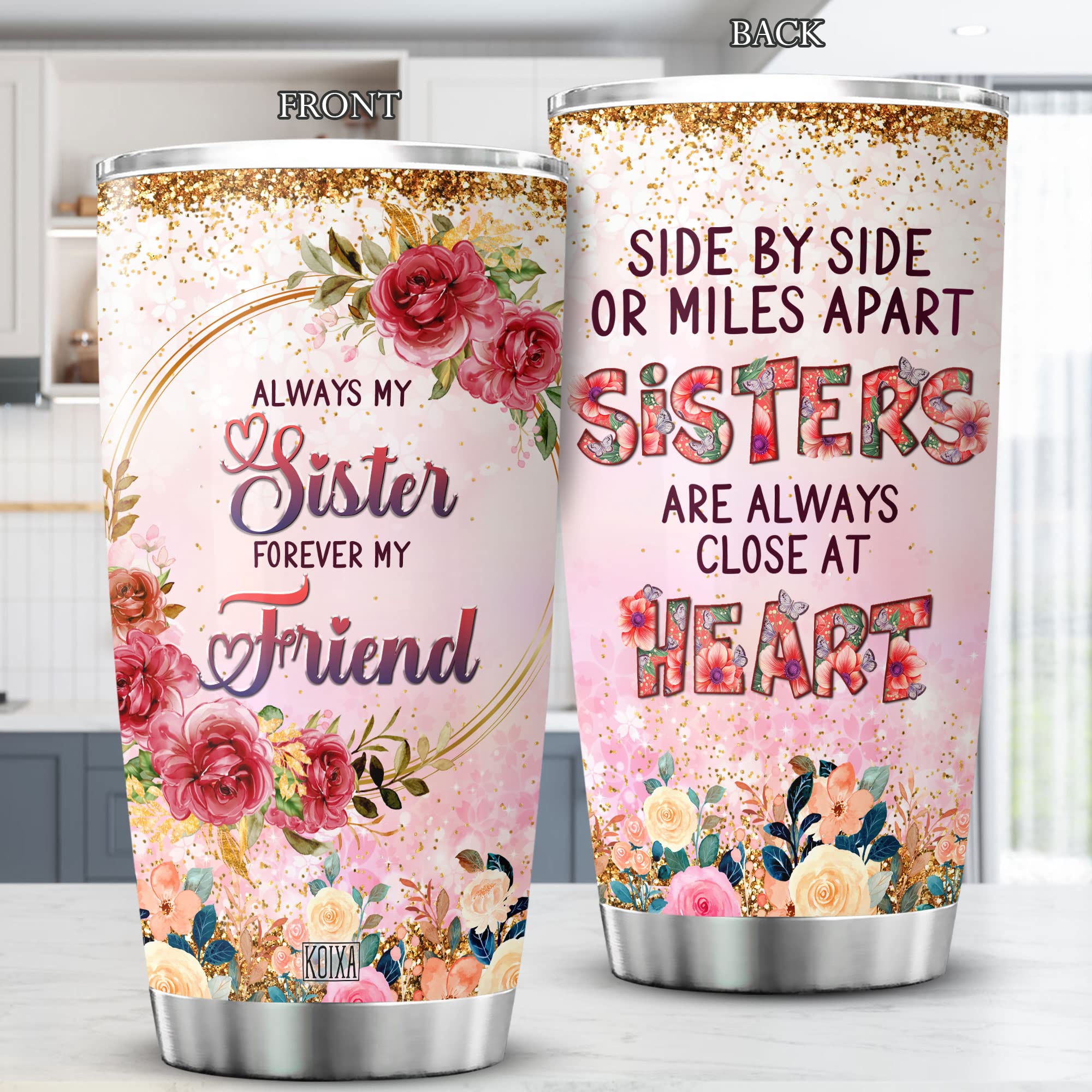 CafePress Sisters Fun Insulated Travel Mug - 20 Oz Stainless Steel Tumbler With Handle - View #8